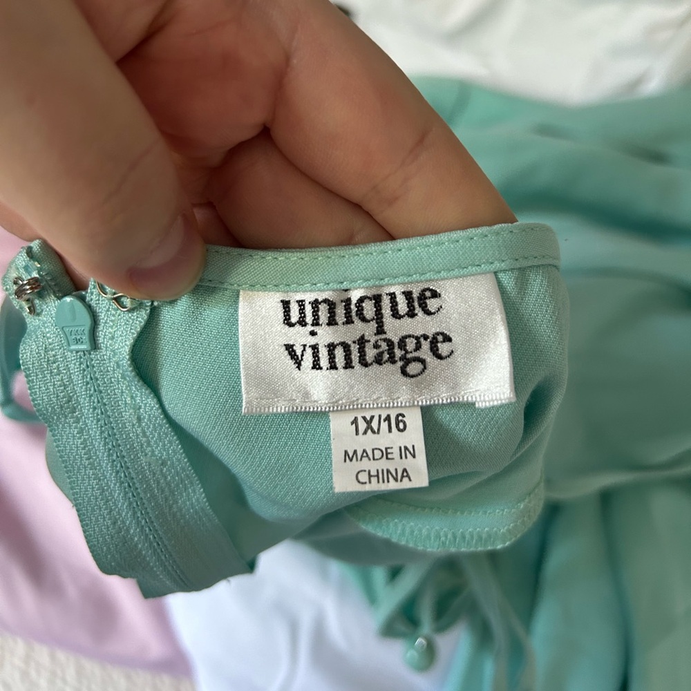 Bobbie Swing Dress in Seafoam Mint Green - Picture 6 of 8